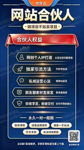 网站合伙人,月入5W+-优优云网创